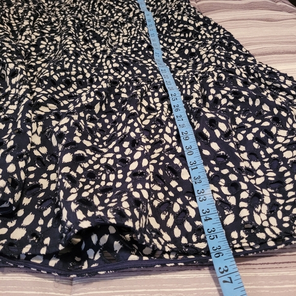 SimplyVera Vera Wang Women's XXL navy blue white tiered eyelet lace skirt cotton - Picture 11 of 12